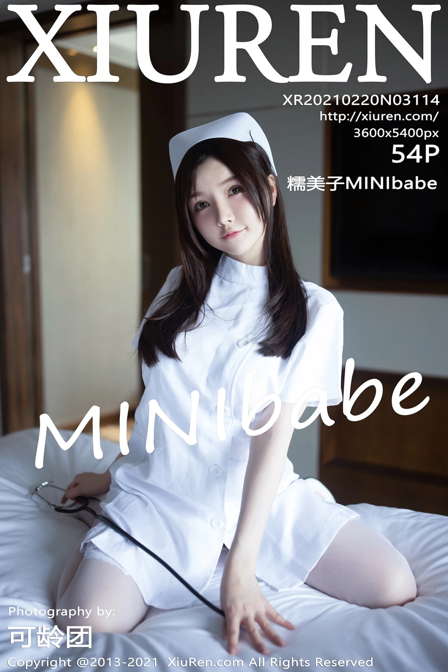 [XiuRen秀人网]VOL.3114 女神糯美子Mini洁白护士制服主题私房蕾丝内衣秀豪乳翘臀诱惑写真54P-秀人网官方网站